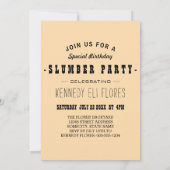 パジャマパーティー ナイトシャイン 招待状 (裏面)