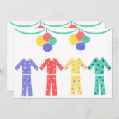 パジャマパーティー 招待状 (正面/裏面)