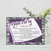 パジャマパーティー(黒と紫) 招待状 (スタンド正面)