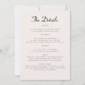 パジャマプロセッコリーフバチェロレッテの旅程 招待状 (裏面)