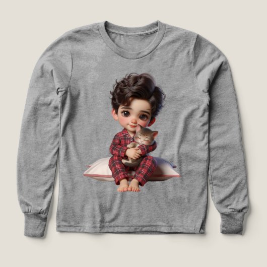 パジャマ市松模様にスのベビーと子猫バイナタッシュ (デザイン正面)