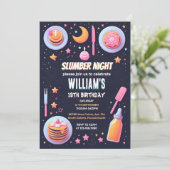 パジャマ星スリーポバースランバーパーティー13th誕生日 招待状 (スタンド正面)