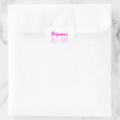 パジャマ終日ガーリーおもしろい引用文 ハートシール (バッグ)