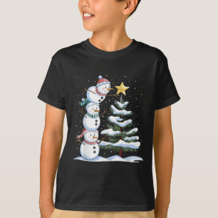 パジャマ クリスマス 雪だるま ツリー プレゼント 冬 サンタクロース Tシャツ