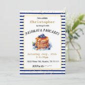 パジャマ&パンケーキ誕生日招待状 招待状 (スタンド正面)