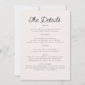 パジャマ プレッソ ワイルドフラワー バチェロレッテ 旅程 招待状 (裏面)