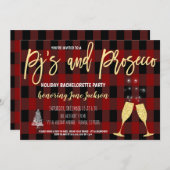 パジャマ&プロセコホリデーバチェロレッテ招待状 招待状 (正面/裏面)