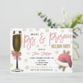 パジャマ&プロセッコクリスマスパーティの招待状 招待状 (スタンド正面)
