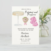 パジャマ&プロセッコバチェロレッテ招待状 招待状 (スタンド正面)