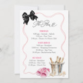 パジャマ&プロセッコバチェロレッテ週末 招待状 (裏面)