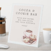 パジャマ&プロセッコブライダルシャワーココア&クッキー 台座サイン (インサイチュ)