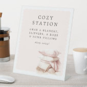 パジャマ&プロセッコブライダルシャワーコージーステーション 台座サイン (インサイチュ)