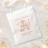 パジャマ&プロセッコブライダルシャワーバチェロレッテ フェイバーバッグ (クリップ留めされた状態)
