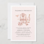 パジャマ&プロセッコブライダルシャワーバチェロレッテ 招待状 (正面)
