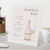 パジャマ&プロセッコブライダルシャワーバブリーバー 台座サイン (インサイチュ)