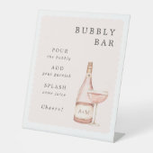 パジャマ&プロセッコブライダルシャワーバブリーバー 台座サイン (正面)