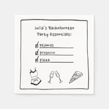 パジャマ&プロセッコ手書きバチェロレッテ