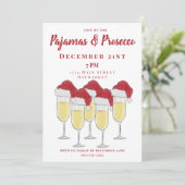 パジャマ＆プロセッコ クリスマスパーティー女子会 招待状 (スタンド正面)