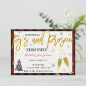 パジャマ＆プロセッコ クリスマスパーティー招待状 招待状 (スタンド正面)