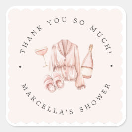 パジャマ＆プロセッコ ブライダルシャワー バチェロレッテ スクエアシール