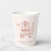 パジャマ＆プロセッコ ブライダルシャワー バチェロレッテ 紙コップ (裏面)