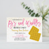 パジャマ&ワッフルパーティの招待状 招待状 (スタンド正面)