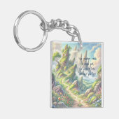 パスお洒落と引用文 キーホルダー (正面左)