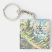 パスお洒落と引用文 キーホルダー (正面)