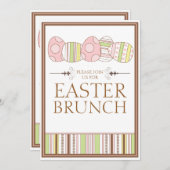 パスかわいらしテルイース飾ターブルンチ招待状 招待状 (正面/裏面)