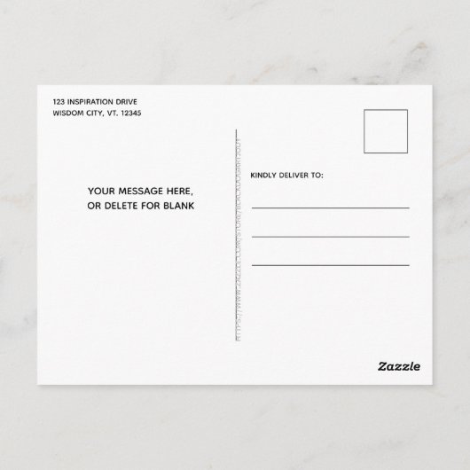 パスがエマーソン引用文をリードする可能性がある場所に移動しない ポストカード (裏面)