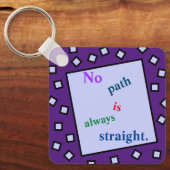 パスが常に直線キーチェーンでない キーホルダー (正面)