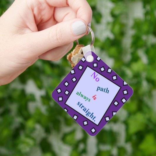 パスが常に直線キーチェーンでない キーホルダー (手)