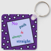 パスが常に直線キーチェーンでない キーホルダー (裏面)