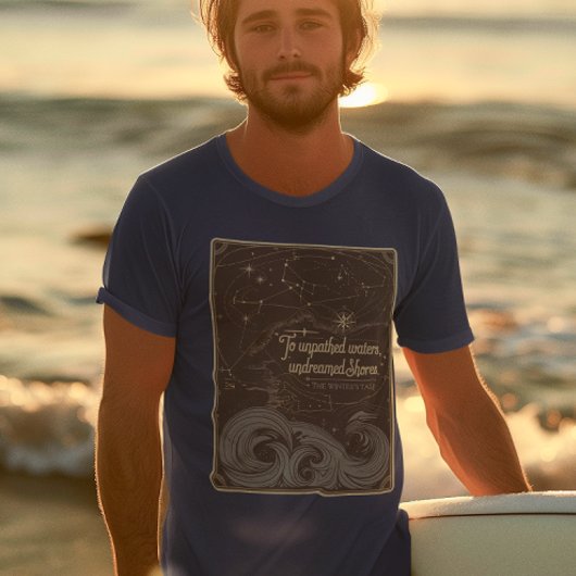 パスなしウォーター：エレガントヴィンテージ天体 Tシャツ