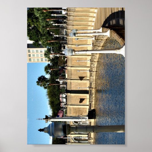 パスのまわりにレイク鏡オン ポスター (正面)