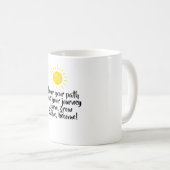 パスのコーヒーマ感動的グに太陽を当てる コーヒーマグカップ (正面右)