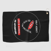 パスを小さくす後を追る ゴルフタオル (横)