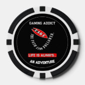 パスを小さくす後を追る ポーカーチップ (正面)