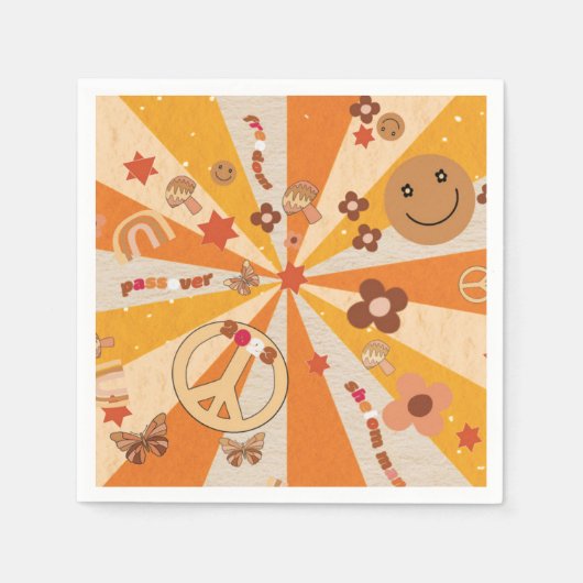 パスオーバーレトロマッチングナプキン スタンダードカクテルナプキン (正面)