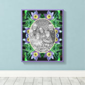 パスカの花フレーム オリジナル写真から作成 キャンバスプリント (インサイチュ (ウッドフロア))