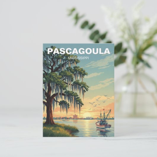 パスカゴウラミシシッピの灯台 ポストカード (スタンド正面)