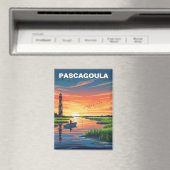 パスカゴウラミシシッピの灯台 マグネット (インサイチュ (食洗機))