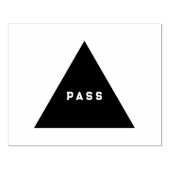 パスカスタム文字エメラルドグリーンインク木製グリップ ラバースタンプ (インプリント)