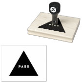 パスカスタム文字エメラルドグリーンインク木製グリップ ラバースタンプ (押印)