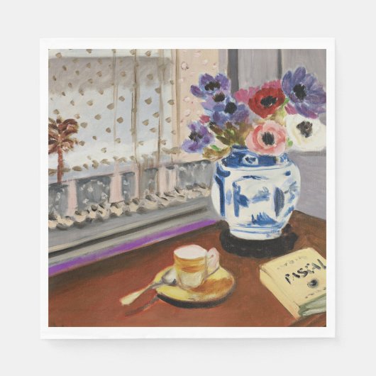 パスカルのパンセのある静物画、 スタンダードランチョンナプキン (正面)