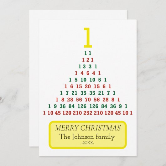 パスカルの三角形の木 シーズンカード (正面/裏面)