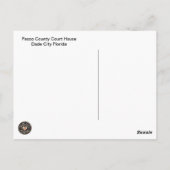 パスコカウンティコートハウスフロリダ ポストカード (裏面)