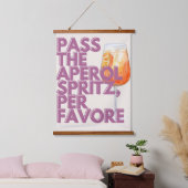 パスザアペロスピリッツプリント | カクテルイタリアン 吊り下げ型タペストリー (寝室)