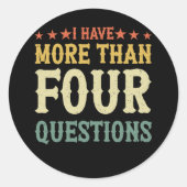 パスソおもしろいーバーセダー私は4つ以上のクエスティオを持っている ラウンドシール (正面)