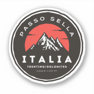 パスソセルラ山イタリアンのバイク旅行 シール